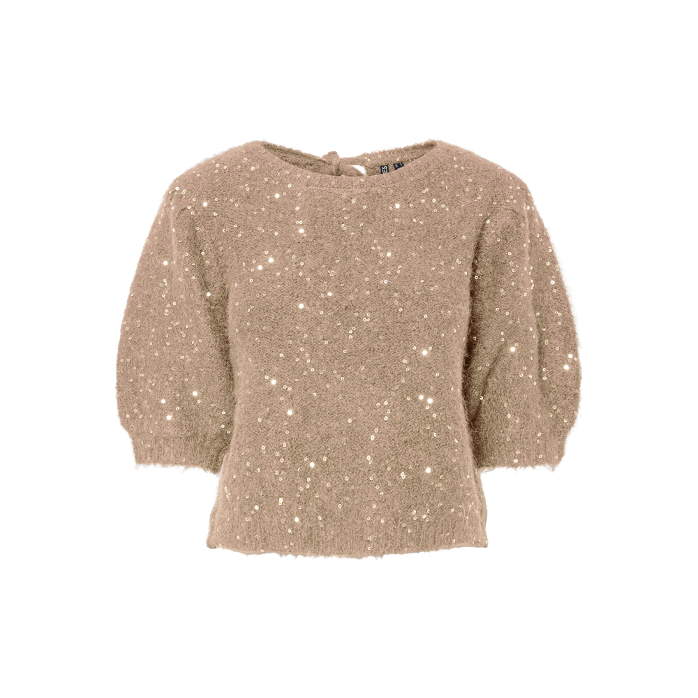 Pieces Mesva Sequin Tie Back Jumper